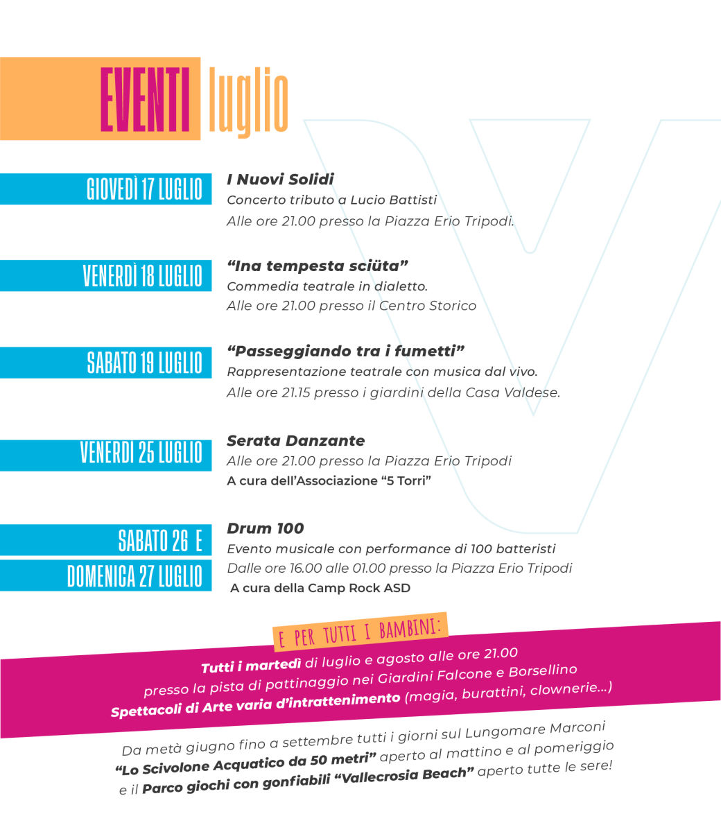 Estate a Vallecrosia - Eventi